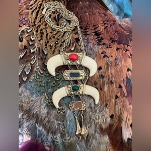 HMS Madeira vintage Egyptian Revival statement necklace.